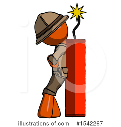 Royalty-Free (RF) Orange Design Mascot Clipart Illustration by Leo Blanchette - Stock Sample #1542267