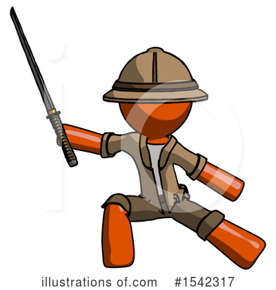 Royalty-Free (RF) Orange Design Mascot Clipart Illustration by Leo Blanchette - Stock Sample #1542317