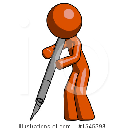 Royalty-Free (RF) Orange Design Mascot Clipart Illustration by Leo Blanchette - Stock Sample #1545398