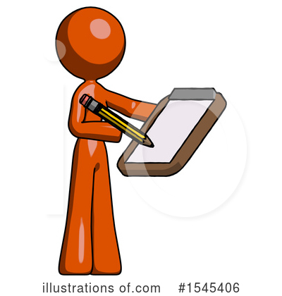 Royalty-Free (RF) Orange Design Mascot Clipart Illustration by Leo Blanchette - Stock Sample #1545406