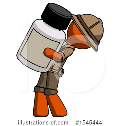 Royalty-Free (RF) Orange Design Mascot Clipart Illustration by Leo Blanchette - Stock Sample #1545444