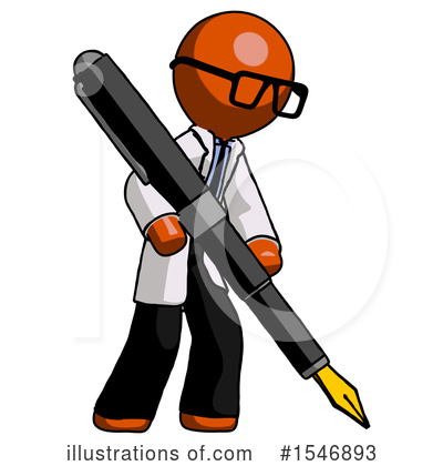 Royalty-Free (RF) Orange Design Mascot Clipart Illustration by Leo Blanchette - Stock Sample #1546893