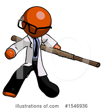 Royalty-Free (RF) Orange Design Mascot Clipart Illustration by Leo Blanchette - Stock Sample #1546936