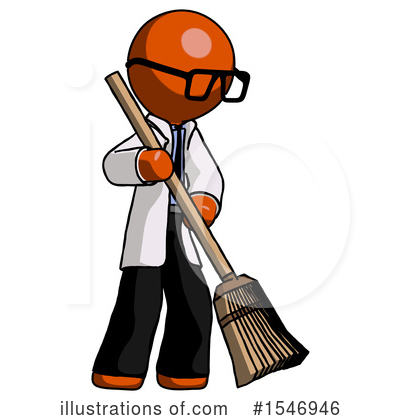 Royalty-Free (RF) Orange Design Mascot Clipart Illustration by Leo Blanchette - Stock Sample #1546946