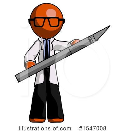 Royalty-Free (RF) Orange Design Mascot Clipart Illustration by Leo Blanchette - Stock Sample #1547008