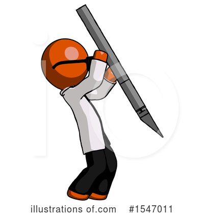 Royalty-Free (RF) Orange Design Mascot Clipart Illustration by Leo Blanchette - Stock Sample #1547011