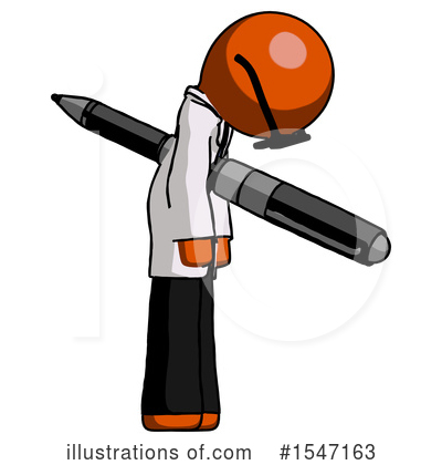 Royalty-Free (RF) Orange Design Mascot Clipart Illustration by Leo Blanchette - Stock Sample #1547163