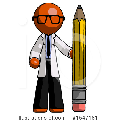 Royalty-Free (RF) Orange Design Mascot Clipart Illustration by Leo Blanchette - Stock Sample #1547181