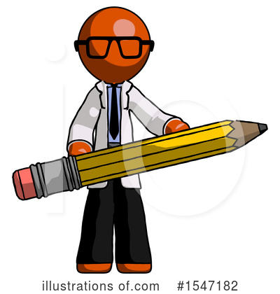 Royalty-Free (RF) Orange Design Mascot Clipart Illustration by Leo Blanchette - Stock Sample #1547182
