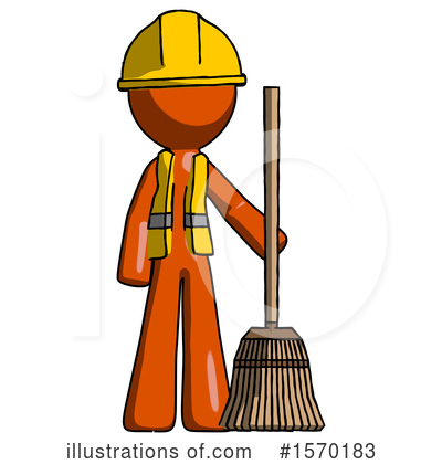 Royalty-Free (RF) Orange Design Mascot Clipart Illustration by Leo Blanchette - Stock Sample #1570183