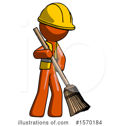 Royalty-Free (RF) Orange Design Mascot Clipart Illustration by Leo Blanchette - Stock Sample #1570184