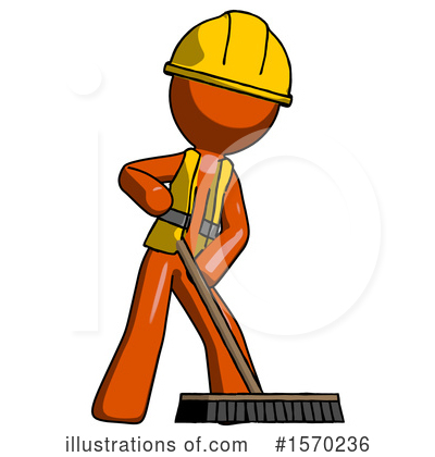 Royalty-Free (RF) Orange Design Mascot Clipart Illustration by Leo Blanchette - Stock Sample #1570236