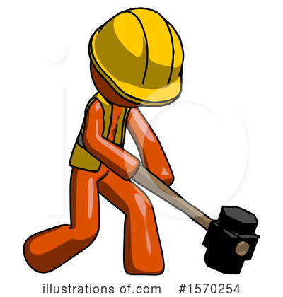 Royalty-Free (RF) Orange Design Mascot Clipart Illustration by Leo Blanchette - Stock Sample #1570254