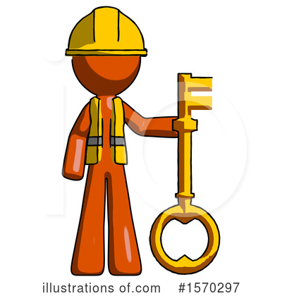Royalty-Free (RF) Orange Design Mascot Clipart Illustration by Leo Blanchette - Stock Sample #1570297