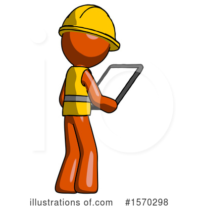 Royalty-Free (RF) Orange Design Mascot Clipart Illustration by Leo Blanchette - Stock Sample #1570298