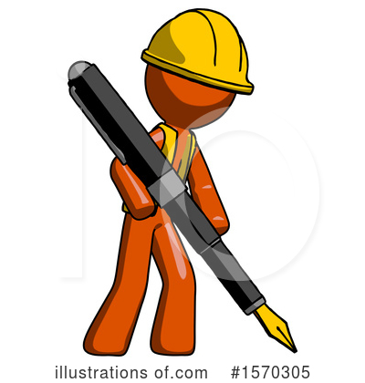 Royalty-Free (RF) Orange Design Mascot Clipart Illustration by Leo Blanchette - Stock Sample #1570305