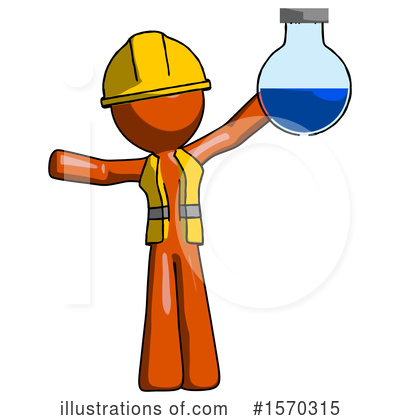 Royalty-Free (RF) Orange Design Mascot Clipart Illustration by Leo Blanchette - Stock Sample #1570315