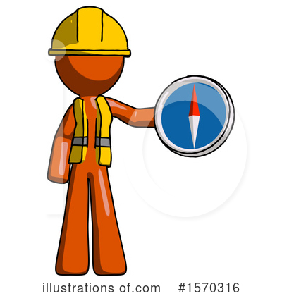 Royalty-Free (RF) Orange Design Mascot Clipart Illustration by Leo Blanchette - Stock Sample #1570316