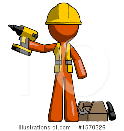 Royalty-Free (RF) Orange Design Mascot Clipart Illustration by Leo Blanchette - Stock Sample #1570326