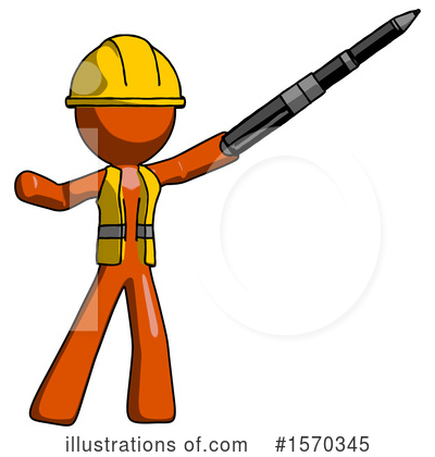 Royalty-Free (RF) Orange Design Mascot Clipart Illustration by Leo Blanchette - Stock Sample #1570345