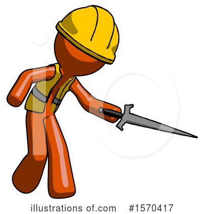 Royalty-Free (RF) Orange Design Mascot Clipart Illustration by Leo Blanchette - Stock Sample #1570417