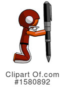 Orange Design Mascot Clipart #1580892 by Leo Blanchette