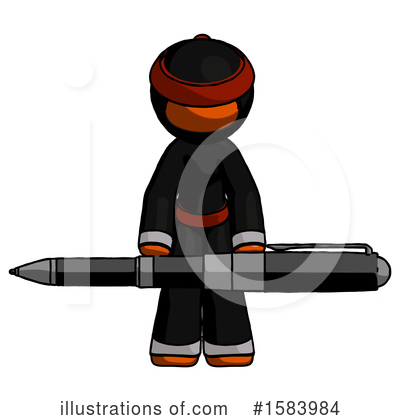 Royalty-Free (RF) Orange Design Mascot Clipart Illustration by Leo Blanchette - Stock Sample #1583984