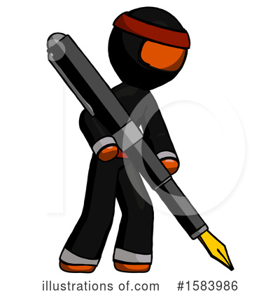 Royalty-Free (RF) Orange Design Mascot Clipart Illustration by Leo Blanchette - Stock Sample #1583986