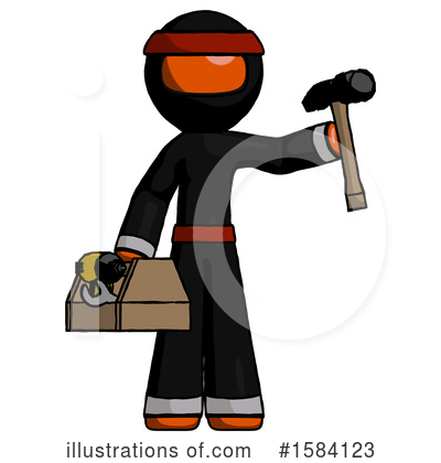 Royalty-Free (RF) Orange Design Mascot Clipart Illustration by Leo Blanchette - Stock Sample #1584123