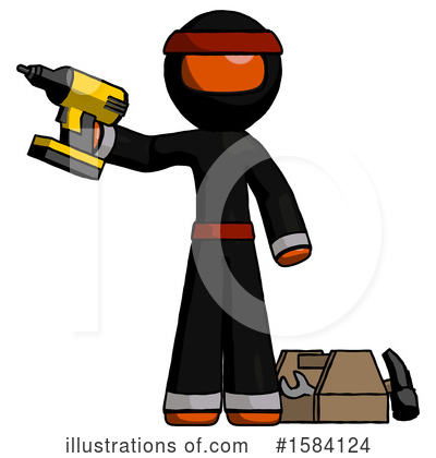 Royalty-Free (RF) Orange Design Mascot Clipart Illustration by Leo Blanchette - Stock Sample #1584124