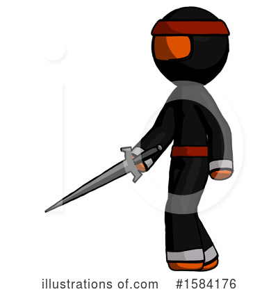 Royalty-Free (RF) Orange Design Mascot Clipart Illustration by Leo Blanchette - Stock Sample #1584176