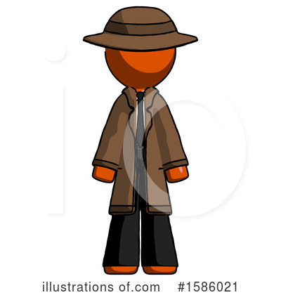 Royalty-Free (RF) Orange Design Mascot Clipart Illustration by Leo Blanchette - Stock Sample #1586021