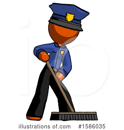 Royalty-Free (RF) Orange Design Mascot Clipart Illustration by Leo Blanchette - Stock Sample #1586035