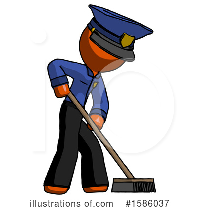 Royalty-Free (RF) Orange Design Mascot Clipart Illustration by Leo Blanchette - Stock Sample #1586037