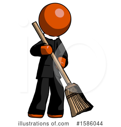 Royalty-Free (RF) Orange Design Mascot Clipart Illustration by Leo Blanchette - Stock Sample #1586044