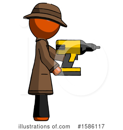 Royalty-Free (RF) Orange Design Mascot Clipart Illustration by Leo Blanchette - Stock Sample #1586117