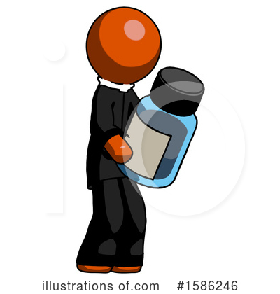 Royalty-Free (RF) Orange Design Mascot Clipart Illustration by Leo Blanchette - Stock Sample #1586246