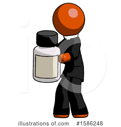 Royalty-Free (RF) Orange Design Mascot Clipart Illustration by Leo Blanchette - Stock Sample #1586248