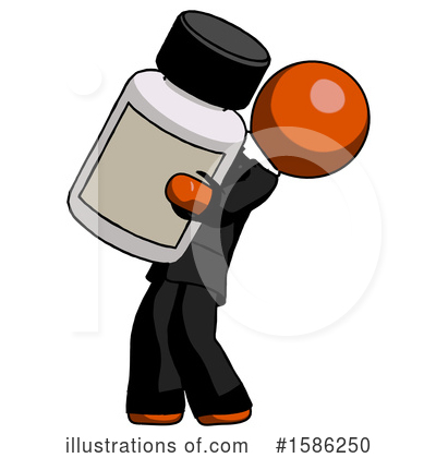 Royalty-Free (RF) Orange Design Mascot Clipart Illustration by Leo Blanchette - Stock Sample #1586250
