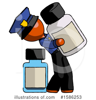 Royalty-Free (RF) Orange Design Mascot Clipart Illustration by Leo Blanchette - Stock Sample #1586253