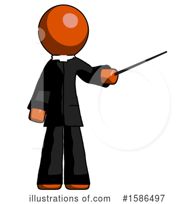 Royalty-Free (RF) Orange Design Mascot Clipart Illustration by Leo Blanchette - Stock Sample #1586497