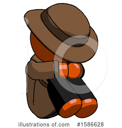 Royalty-Free (RF) Orange Design Mascot Clipart Illustration by Leo Blanchette - Stock Sample #1586628