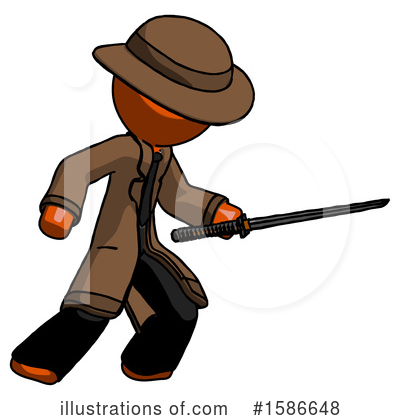 Royalty-Free (RF) Orange Design Mascot Clipart Illustration by Leo Blanchette - Stock Sample #1586648