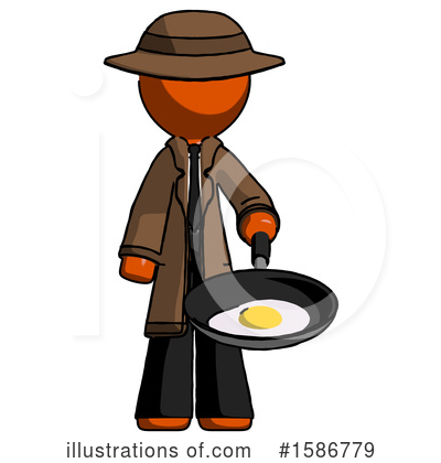 Royalty-Free (RF) Orange Design Mascot Clipart Illustration by Leo Blanchette - Stock Sample #1586779
