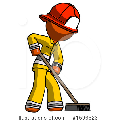 Royalty-Free (RF) Orange Design Mascot Clipart Illustration by Leo Blanchette - Stock Sample #1596623