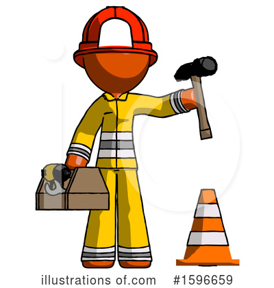 Royalty-Free (RF) Orange Design Mascot Clipart Illustration by Leo Blanchette - Stock Sample #1596659