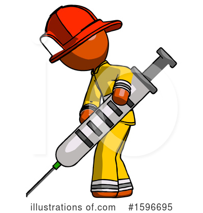 Royalty-Free (RF) Orange Design Mascot Clipart Illustration by Leo Blanchette - Stock Sample #1596695