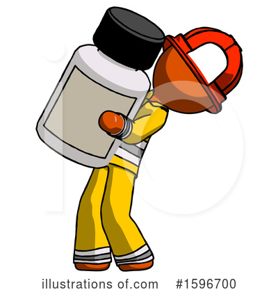 Royalty-Free (RF) Orange Design Mascot Clipart Illustration by Leo Blanchette - Stock Sample #1596700