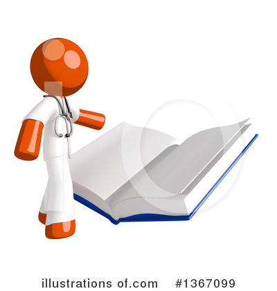 Royalty-Free (RF) Orange Doctor Clipart Illustration by Leo Blanchette - Stock Sample #1367099