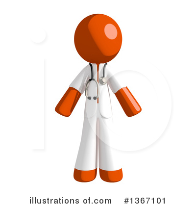 Royalty-Free (RF) Orange Doctor Clipart Illustration by Leo Blanchette - Stock Sample #1367101